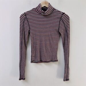 BDG Striped Turtleneck Top